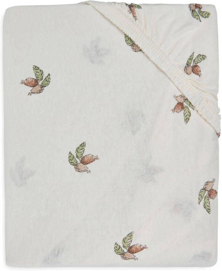 Jollein katoenen jersey wieg hoeslaken 40x90 cm Rosehip Ecru All over print