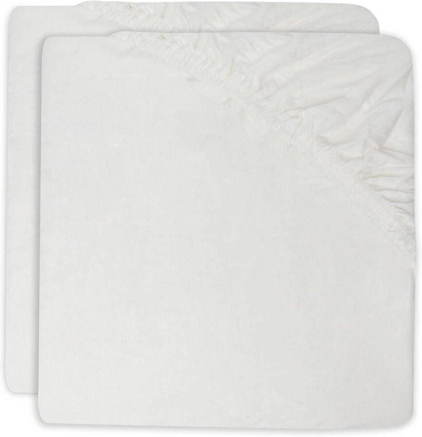 Jollein katoenen jersey wieg hoeslaken 40 50 x 80 90 cm Ivory set van 2 Wit - Foto 3