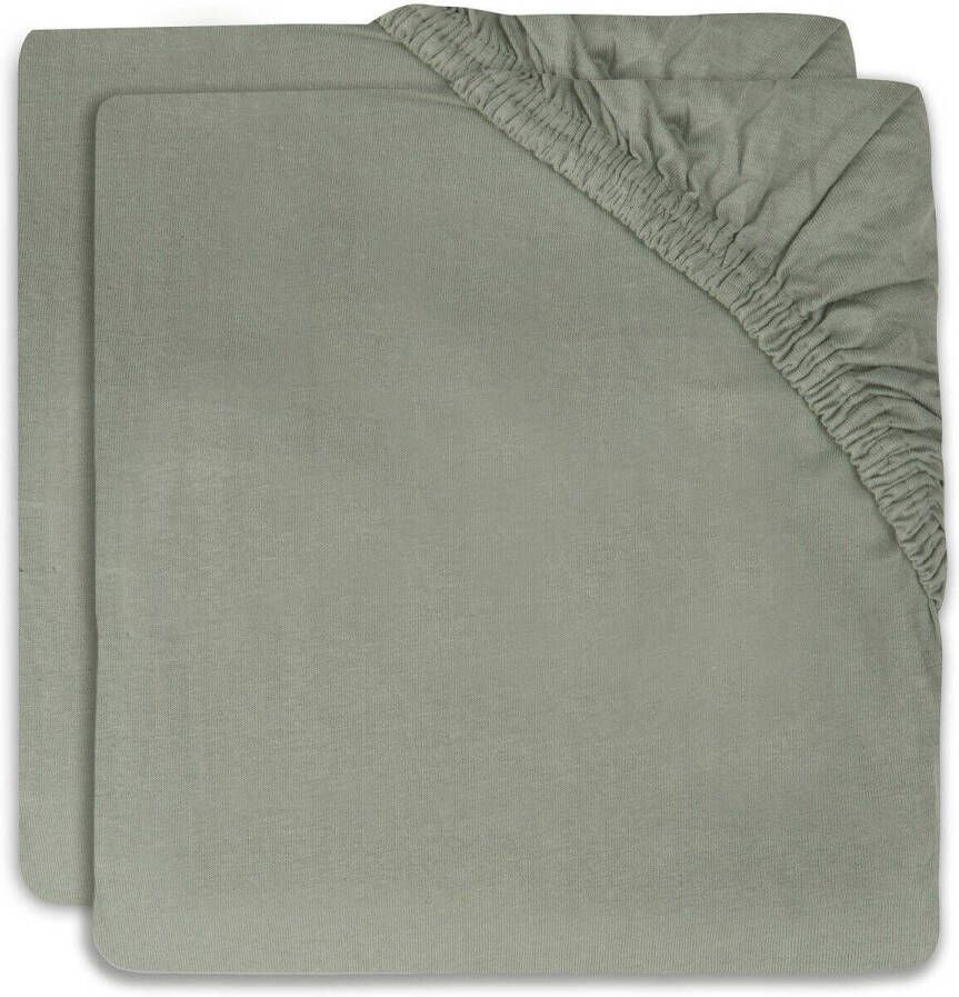 Jollein jersey wieg hoeslaken 40 50 x 80 90 cm Ash Green set van 2 Groen