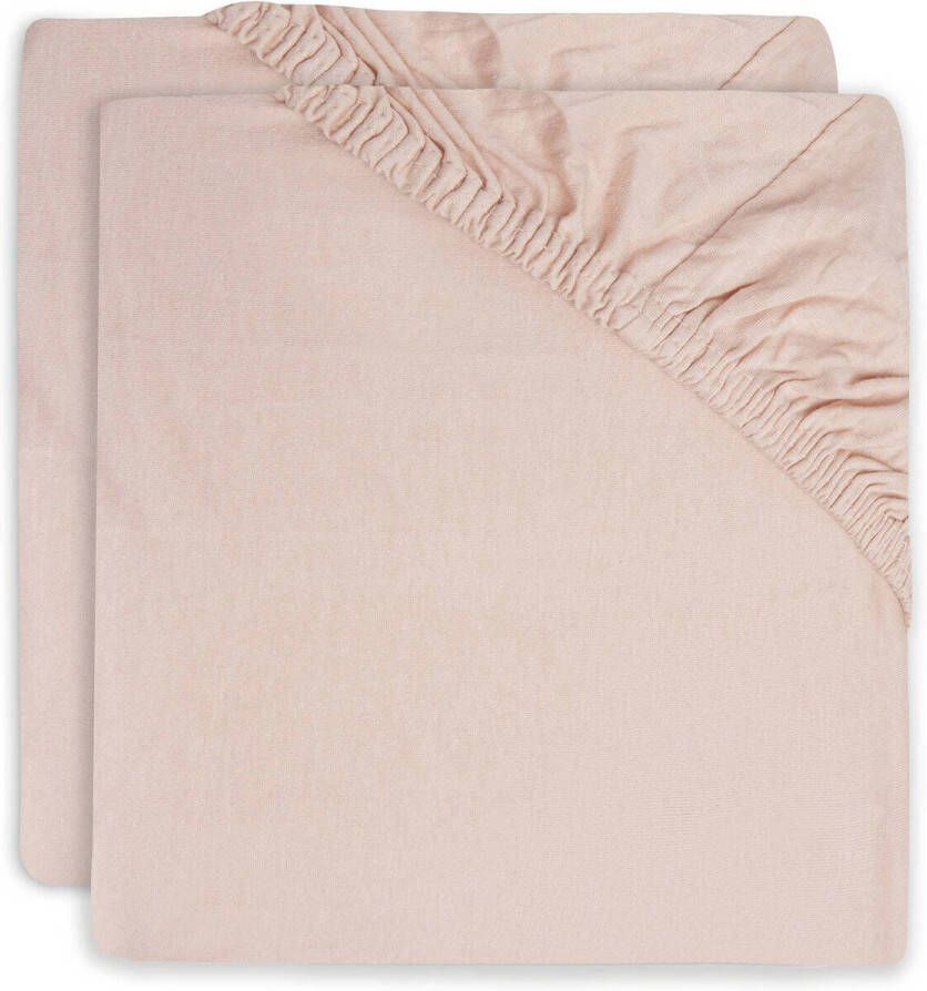 Jollein jersey wieg hoeslaken 40 50 x 80 90 cm Pale Pink set van 2 Roze