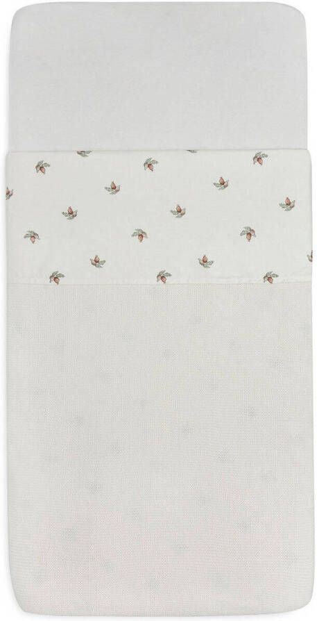 Jollein Laken Wieg 75x100cm Rosehip Babylaken Ecru All over print - Foto 3