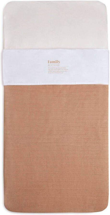 Jollein baby wieglaken 75x100 cm Family Babylaken Wit Tekst - Foto 3