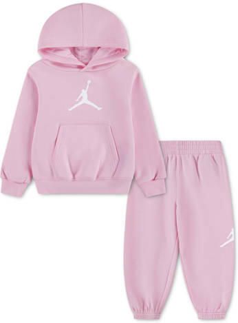 Jordan joggingpak met capuchon en logo roze Logo maat 104-110