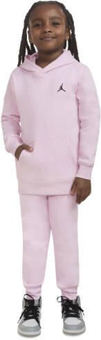 Jordan joggingpak roze Set Katoen Capuchon Effen maat 116-122