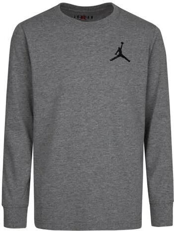 Jordan longsleeve grijs T-shirt Katoen Ronde hals Logo maat 128-134