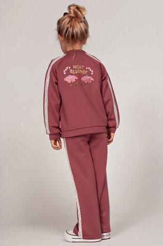 Jubel wide leg sweatpants Moon Flowers oudrroze wit Broek Meisjes Polyester - Foto 3