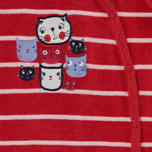 KANZ longsleeve + mouwloos boxpak rood wit Shirt + broek Meisjes Katoen Ronde hals 56 - Foto 2