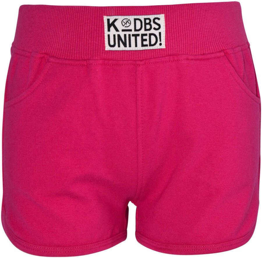 KIDDO regular fit short Jannie met printopdruk roze Korte broek Meisjes Sweat 110 116