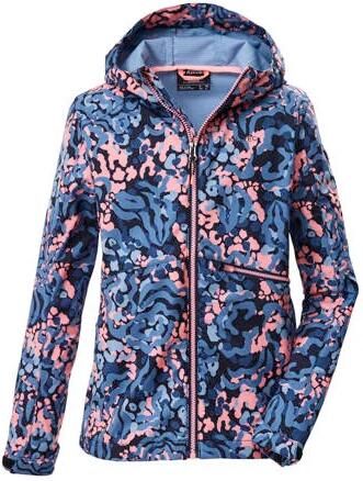 Killtec jas KOS blauw roze Outdoor jas Meisjes Polyester Capuchon