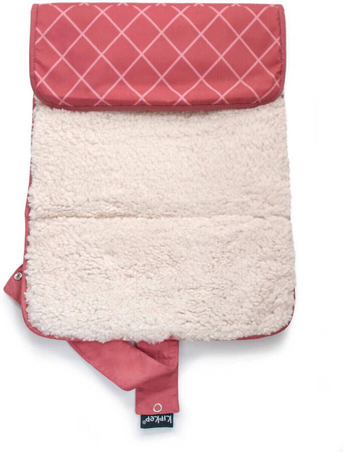 KipKep Napper verschoonmatje met teddy dusty clay Roze All over print - Foto 4