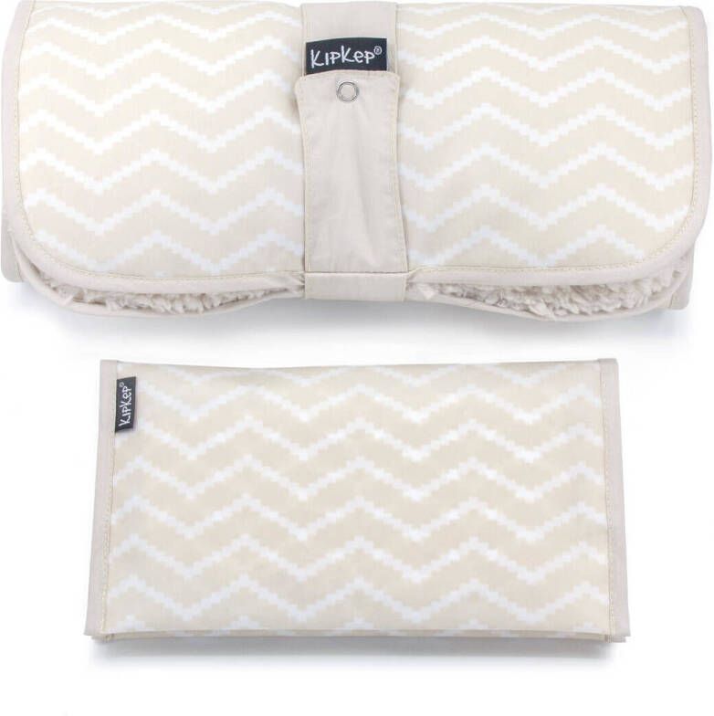 KipKep Napper combi: verschoonmatje met teddy + luieretui sandy wig Beige