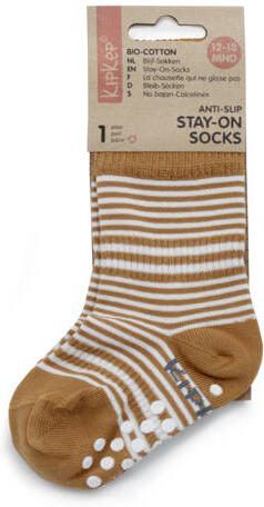 KipKep anti-slip blijf-sokjes 12-18 mnd camel Sokken Bruin Katoen - Foto 2