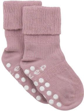 KipKep Blijf-Sokjes met anti-slip nopjes 18-24 mnd Mauve Sokken Roze Katoen