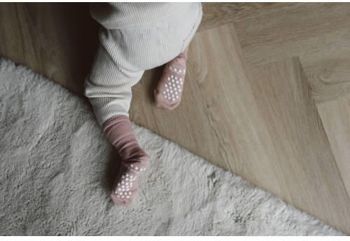 KipKep Blijf-Sokjes met anti-slip nopjes 18-24 mnd Mauve Sokken Roze Katoen - Foto 2
