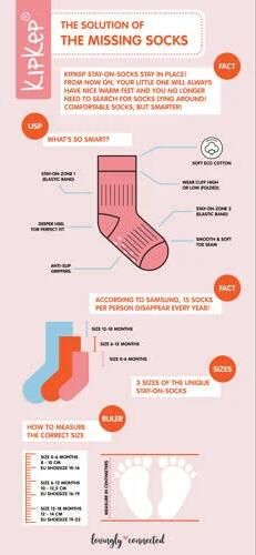 KipKep Blijf-Sokjes met anti-slip nopjes 12-18 mnd roze Sokken Meisjes Katoen 12-18 mnd - Foto 2