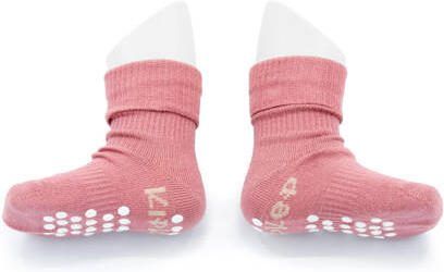 KipKep Blijf-Sokjes met anti-slip nopjes 18-24 mnd Dusty Clay Sokken Roze Katoen