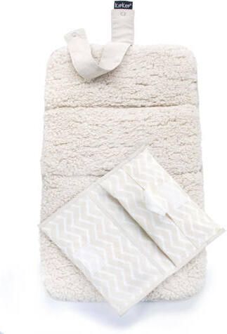 KipKep Napper combi: verschoonmatje met teddy + luieretui sandy wig Beige - Foto 4