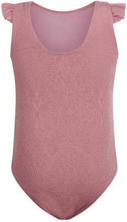 Koko Noko badpak met ruches en textuur paars Meisjes Polyester Effen 134 140 - Foto 3