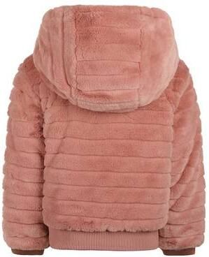 Koko Noko faux fur jas roze Meisjes Imitatiebont Capuchon Effen - Foto 4