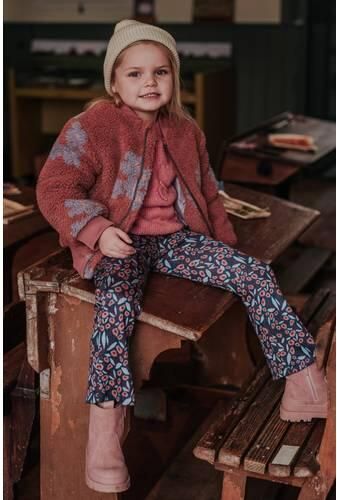 Koko Noko flared broek met print blauw Meisjes Viscose All over print - Foto 3