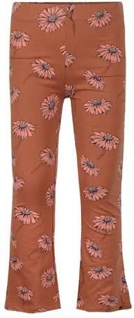 Koko Noko flared gebloemde legging bruin Meisjes Stretchkatoen Bloemen