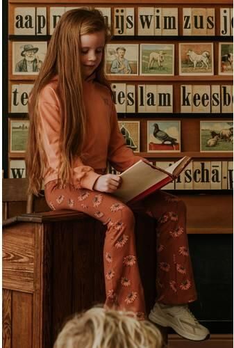 Koko Noko flared gebloemde legging bruin Meisjes Stretchkatoen Bloemen - Foto 2