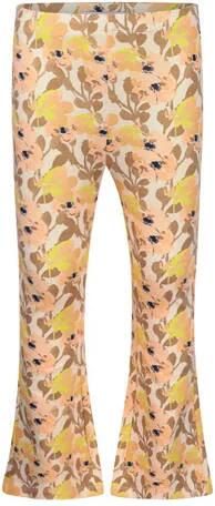 Koko Noko flared gebloemde legging geel Meisjes Stretchkatoen Bloemen