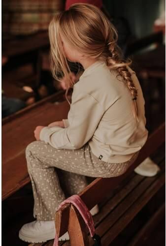 Koko Noko flared tregging met print zand Broek Beige Meisjes Polyester - Foto 3