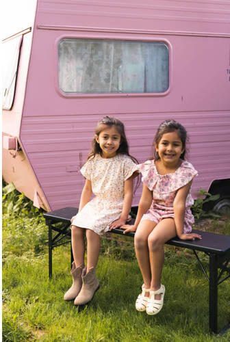 Koko Noko gebloemde playsuit roze taupe Meisjes Viscose Boothals Bloemen 104 - Foto 2