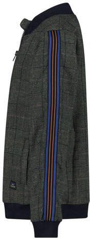 Koko Noko geruit sweatvest donkergrijs Jongens Polyester Ronde hals Ruit 80 - Foto 3