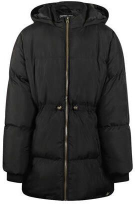 Koko Noko gewatteerde jas zwart Meisjes Polyester Capuchon Effen