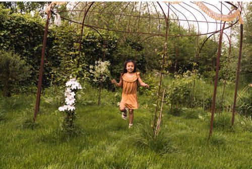 Koko Noko jurk bruin Meisjes Katoen Boothals Effen 110 - Foto 3