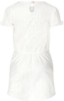 Koko Noko jurk wit Meisjes Katoen Ronde hals Effen 140