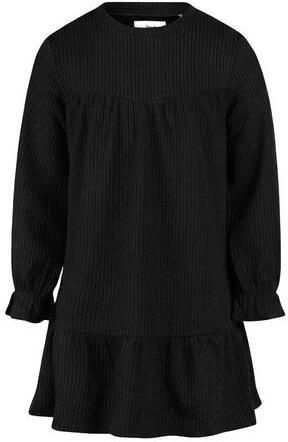 Koko Noko midi jurk zwart Meisjes Polyester Ronde hals Effen