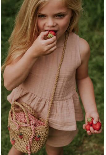 Koko Noko mouwloze top + korte broek roze Set Meisjes Katoen Ronde hals - Foto 3