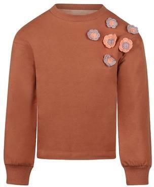 Koko Noko oversized gebloemde sweater bruin Bloemen