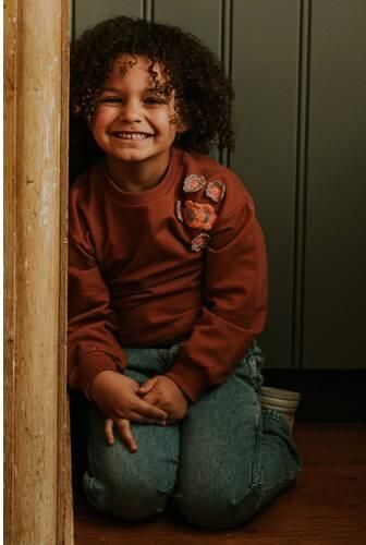 Koko Noko oversized gebloemde sweater bruin Bloemen - Foto 3