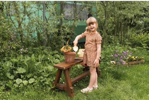 Koko Noko playsuit met panterprint multi Meisjes Polyester Boothals Panterprint 104 - Foto 2