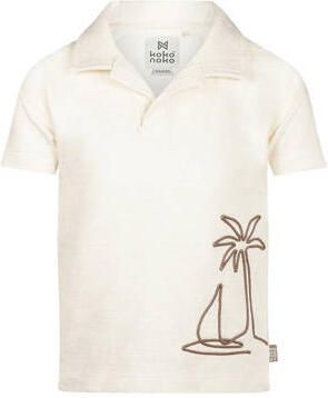 Koko Noko polo ecru Jongens Katoen Polokraag Printopdruk