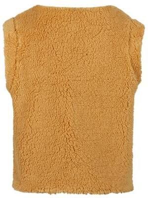 Koko Noko rechtvallend teddy gilet bruin Meisjes Polyester Ronde hals