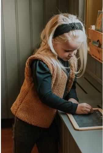 Koko Noko rechtvallend teddy gilet bruin Meisjes Polyester Ronde hals - Foto 2