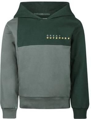 Koko Noko rechtvallende hoodie groen Sweater Meerkleurig