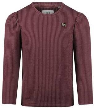 Koko Noko rechtvallende longsleeve donkerpaars Meisjes Stretchkatoen Ronde hals - Foto 3