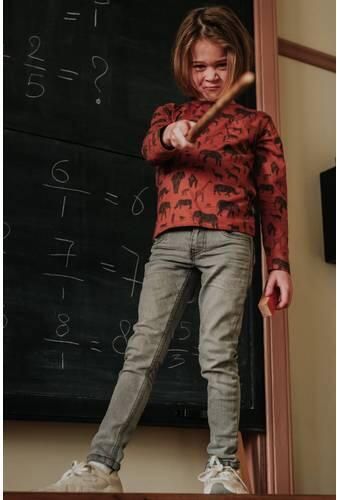 Koko Noko rechtvallende longsleeve met print donker oranje Jongens Stretchkatoen Ronde hals - Foto 2