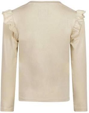 Koko Noko rechtvallende longsleeve met ruches beige Meisjes Stretchkatoen Ronde hals - Foto 6