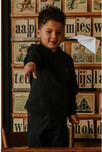 Koko Noko rechtvallende sweater donkerblauw Jongens Stretchkatoen Polokraag - Foto 4