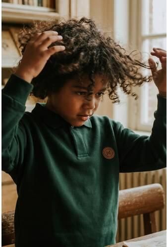 Koko Noko rechtvallende sweater donkergroen Effen - Foto 2