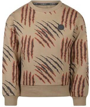 Koko Noko rechtvallende sweater met print zand Beige All over print