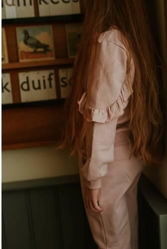 Koko Noko rechtvallende sweater met ruches roze Effen - Foto 5