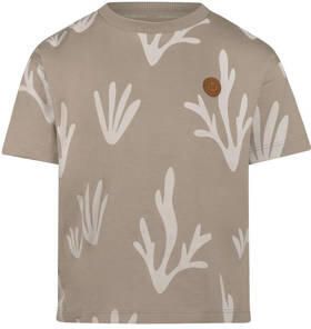 Koko Noko T-shirt beige Jongens Katoen Ronde hals All over print